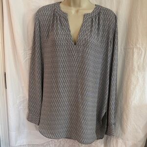 Loft Elegant Black and White Women's Top Size S